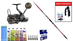 Remixon Falcon 4.20m 100-225gr&Ryuji Momentum 10000 Silver UV 11+1BB Surf Seti - Remixon