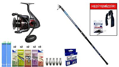 Remixon Strong 4.20m 100-250gr&Okuma Ceymar C-6000A Dark Grey 7+1BB Surf Seti - 1