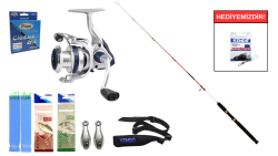 Remixon Tekno Boat 1.50m 50-100gr&Okuma ARIA-6000a Painting Silver 1BB Tekne Seti - 1