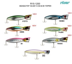 River Bighead Pop 130 13Cm 36G Popper Maket Balık - 8