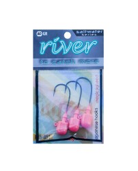 RIVER MAGIC JIG HEAD PINKGLOW , 3P - RIVER