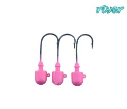 RIVER MAGIC JIG HEAD PINKGLOW , 3P - 2