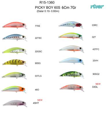 River Picky Boy 60S 6Cm 7G Maket Balık - 20