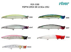 River Popn Catch 3D 125 12.5cm 19Gr Popper - 9