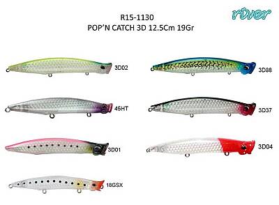 River Popn Catch 3D 125 12.5cm 19Gr Popper - 9