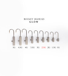 ROCKET JIGHEAD GLOW 4P 2.5G - ALESTA