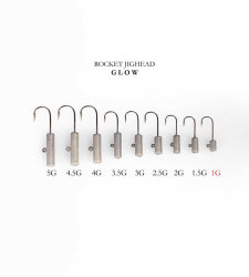 ROCKET JIGHEAD GLOW 4P - ALESTA