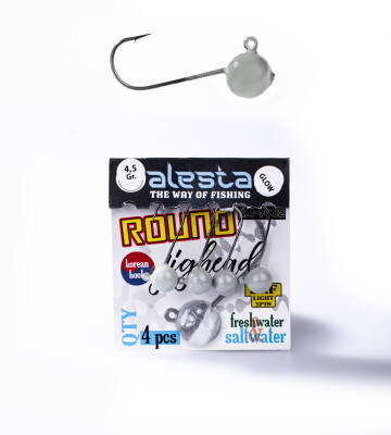 ROUND JIGHEAD GLOW 4P 4.5G - 2