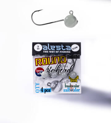ROUND JIGHEAD GLOW 4P 5G - 2