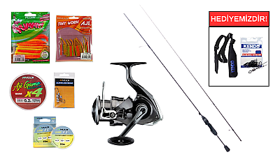 Ryuji Aji Game Fuji 1.75M 0.5-5Gr&Daiwa Crossfire 26 LT 1000 LRF Seti - 1