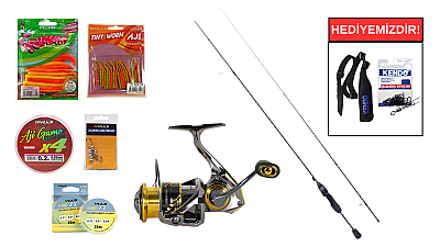 Ryuji Aji Game Fuji 1.75M 0.5-5Gr&Ryuji Ares X 1000S 5+1BB LRF Seti - 1