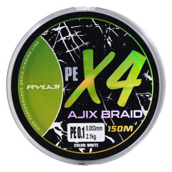 RYUJI AJIX BRAID 4X,150M, WHITE İP MİSİNA - 3