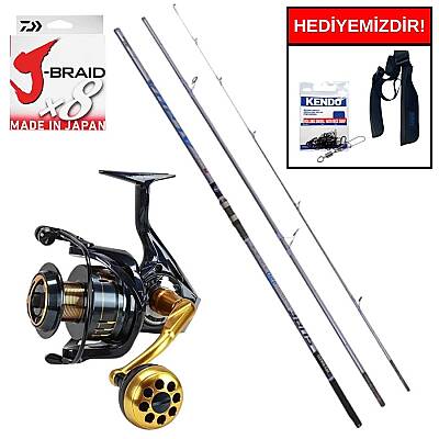 Ryuji Alpha Fuji 4.20M 100-250 Gr&Okuma Salina SA-6000HA Blue 6+1BB Kurşun Arkası Set - 1