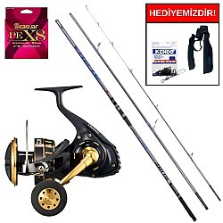 Ryuji Alpha Fuji 4.20M 100-250Gr&Daiwa 23 BG SW 6000DP Kurşun Arkası Set - Daiwa