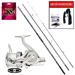 Ryuji Alpha Fuji 4.20M 100-250Gr&Daiwa Crosscast S20 35 SCW 5000 C QD Profesyonel Surf Seti - Daiwa
