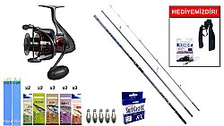 Ryuji Alpha Fuji 4.20M, 100-250Gr&Okuma Ceymar C-8000A Dark Grey 7+1BB Surf Seti - 