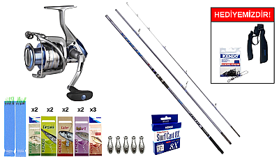 Ryuji Alpha Fuji 4.20M, 100-250gr&Okuma Safina Pro SNP-6000 3+1 Surf Seti - 1