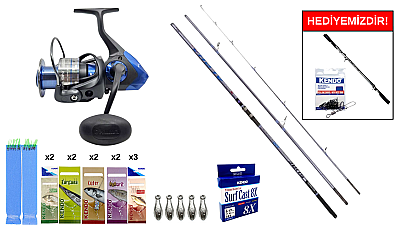 Ryuji Alpha Fuji 4.20M, 100-250Gr&Okuma Safina SW-X SNW-8000A 4+1BB Surf Seti - 1