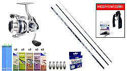 Ryuji Avantage 4.20M, 100-250Gr&Okuma ARIA-8000a Painting Silver 1BB Surf Seti - Ryuji