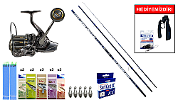 Ryuji Avantage 4.20M, 100-250Gr&Ryuji Momentum 10000 Silver UV 11+1BB Surf Seti - Ryuji