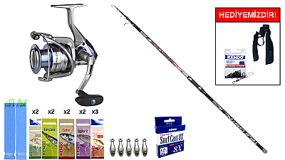 Ryuji Beach Side 3.60M, 150Gr&Okuma Safina Pro SNP-6000 3+1 bb Surf Seti - 1