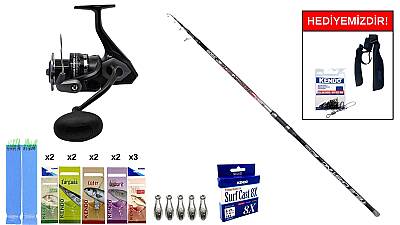 Ryuji Beach Side 3.90M 150Gr&Okuma Wave Power WP-8000A1 Surf Seti - 1