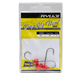 RYUJI DROP JIGHEAD RED UV İĞNE (3 ADET) - 2