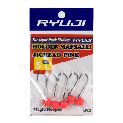 RYUJI HOLDER MAFSALLI JIGHEAD PINK UV (5 ADET) - 2