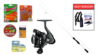 Ryuji Light Style 2.05M, 0.5-5Gr&Okuma Acuador ACU-1000A 3+1BB LRF Seti - 1