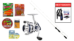 Ryuji Light Style 2.05M, 0.5-5Gr&Okuma ARIA-1000a Painting Silver 1BB LRF Seti - Ryuji