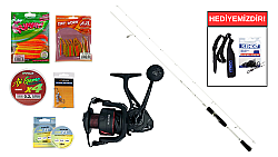 Ryuji Light Style 2.35m 3-18gr&AlbaStar Barom Matt Black 1000 LRF Seti - Ryuji