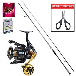 Ryuji Matrix Fuji 2.80M 25-80 Gr&Okuma Salina SA-6000HA Blue 6+1BB Profesyonel Shore Jig Seti - Ryuji