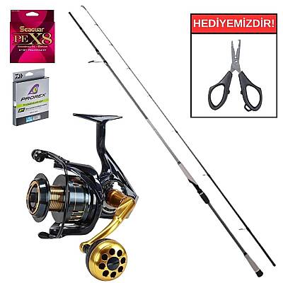Ryuji Matrix Fuji 2.80M 25-80 Gr&Okuma Salina SA-6000HA Blue 6+1BB Profesyonel Shore Jig Seti - 1