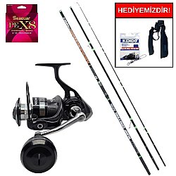 Ryuji Momentum 4.20M 100-250Gr&Savage Gear SGS8 8000 FD 8+1BB Kurşun Arkası Set - Savage gear