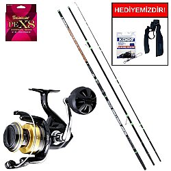 Ryuji Momentum 4.20M 100-250Gr&Shimano Socorro SW 8000 Kurşun Arkası Set - Shimano