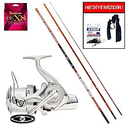 Ryuji Power Cast 4.20M 100-280Gr&Daiwa Crosscast S20 35 SCW 5000 C QD Kurşun Arkası Set - Daiwa