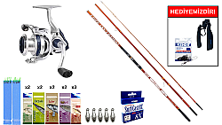 Ryuji Power Cast 4.20M 100-280Gr&Okuma ARIA-8000a Painting Silver 1BB Surf Seti - Ryuji