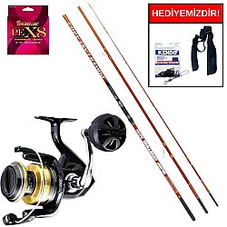 Ryuji Power Cast 4.20M 100-280Gr&Shimano Socorro SW 8000 Kurşun Arkası Set - Shimano
