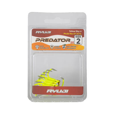 RYUJI PREDATOR ST33 YELLOW ÜÇLÜ İĞNE (6 ADET) - 2