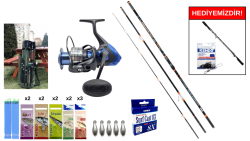 Ryuji Procasting Surf Fuji 4.25M, 100-300Gr&Okuma Safina SW-X SNW-8000A 4+1BB Surf Seti - Ryuji