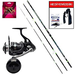 Ryuji Procasting Surf Fuji 4.25M 150-350Gr&Savage Gear SGS8 8000 FD 8+1BB Kurşun Arkası Set - Savage gear