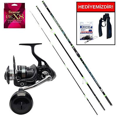 Ryuji Procasting Surf Fuji 4.25M 150-350Gr&Savage Gear SGS8 8000 FD 8+1BB Kurşun Arkası Set - 1