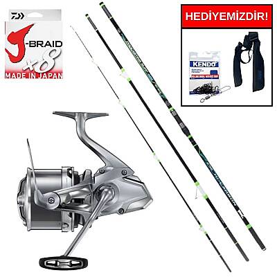 Ryuji Procasting Surf Fuji 4.25M 150-350Gr&Shimano Makina Ultegra 3500 XSE Kurşun Arkası Set - 1