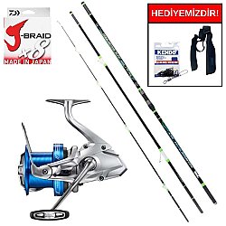 Ryuji Procasting Surf Fuji 4.25M 150-350Gr&Shimano Speedmaster 14000 XSD Kurşun Arkası Set - Shimano