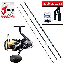 Ryuji Procasting Surf Fuji 4.25M 150-350Gr&Shimano Spheros 6000 SW A PG Kurşun Arkası Set - Shimano