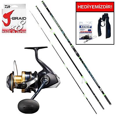 Ryuji Procasting Surf Fuji 4.25M 150-350Gr&Shimano Spheros 8000 SW A HG Kurşun Arkası Set - 1