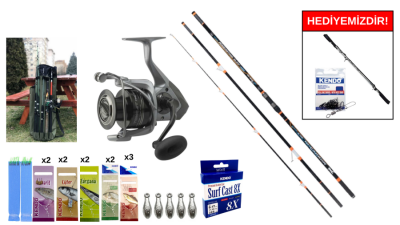 Ryuji Procasting Surf Fuji 4,25m&Okuma Tomcat TMC-8000 Surf Seti - 1