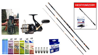 Ryuji Procasting Surf Fuji 4.25m 100-300 Gr&Remixon Venom 8000 Surf Seti - 1