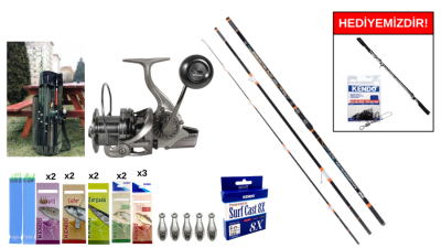 Ryuji Procasting Surf Fuji 4.25m&Ryuji Momentum 6000 Silver Surf Seti - 1