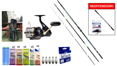 Ryuji Procasting Surf Fuji 4,50m&Remixon Venom 8000 5+1BB Surf Seti - 1